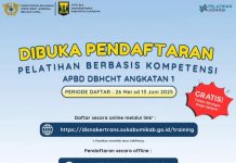 BLK Kabupaten Sukabumi kembali membuka Pendaftaran Pelatihan APBD DBHCHT Angkatan 1 TA 2025