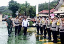 Wabup Sukabumi Hadiri Apel Gelar Pasukan Operasi Kepolisian Terpusat Lilin Lodaya 2025 Polres Sukabumi