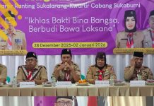 Kak Leni Nurliah Buka KMD Gerakan Pramuka Sukalarang