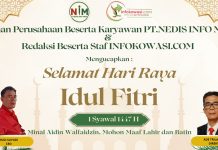 PT.Nedis Info Media Bersama Infokowasi.com Mengucapkan Selamat Idul Fitri 1 Syawal 1447 H/ 2026 M, Minal Aidin Walfaidzin Mohon Maaf Lahir Dan Batin