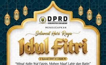 DPRD Kabupaten Sukabumi Mengucapkan Selamat Hari Raya Idul Fitri 1 Syawal 1447 H/2026 M