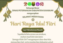 Dinas Peternakan Kabupaten Sukabumi Mengucapkan Selamat Hari Raya Idul Fitri 1 Syawal 1447 Hijriah