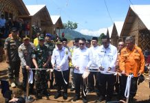 Bupati Sukabumi Dampingi Penasehat Presiden Resmikan HUNTAP Adaptif Bencana