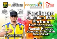 Disperkim Lakukan Persiapan Peletakan Batu Pertama Pembangunan Rumah Khusus Kp. Mubarokah Desa Cikadu