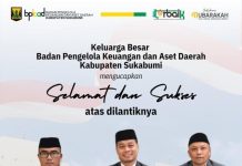 Ucapan Selamat atas Pelantikan Sejumlah Kepala Perangkat Daerah Dari BPKAD Kab.Sukabumi