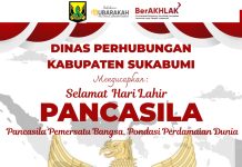 Dinas Perhubungan Kabupaten Sukabumi Mengucapkan Selamat Hari Lahir Pancasila 01 Juni 2026