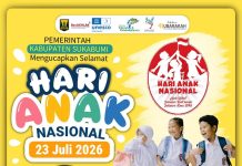 Dinas Pendidikan Kabupaten Sukabumi Mengucapkan Selamat Hari Anak Nasional 23 Juli 2026