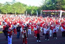 Lapangan Cangehgar Palabuhanratu Dipenuhi Ratusan Masa Ikuti Senam Bersana KORMI