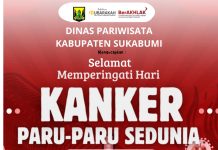 Dinas Pariwisata Kabupaten Sukabumi Mengucapkan Selamat Memperingati Hari Kanker dan Paru Sedunia 01 Agustus 2026