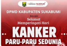 DPMD Kabupaten Sukabumi Mengucapkan Selamat Memperingati Hari Kanker dan Paru Sedunia 01 Agustus 2026