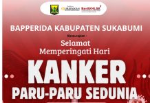 BAPPERIDA Kabupaten Sukabumi Mengucapkan Selamat Memperingati Hari Kanker dan Paru Sedunia 01 Agustus 2026