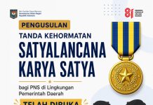 Kabar Baik Bagi ASN , Pengusulan Tanda Kehormatan Satyalancana Karya Satya Periode Agustus 2027 telah dibuka!