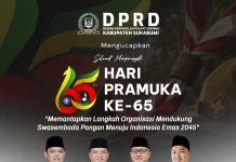 DPRD Kabupaten Sukabumi Mengucapkan Selamat Memperingati Hari Pramu Ke- 65