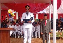 Upacara Detik-detik Proklamasi HUT Ke-81 RI Tingkat Kecamatan Cireunghas Berlangsung Khidmat