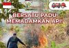 Kebakaran Lahan Dekat Gunung Jayanti Palabuhanratu, Petugas Disdamkarmat Berjuang di Medan Terjal