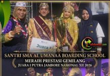 Santri SMA Al Umanaa Boarding School Berhasil Meraih Prestasi Gemilang Juara I Putra Jambore Nasional XII 2026