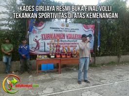 Kades Girijaya Buka Final Turnamen Bola Voli Tekankan Sportivitas