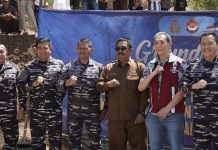 Groundbreaking: Pembangunan Jembatan Leuwidingding Kado Spesial Dari TNI AL, Apresiasi Bupati Sukabumi