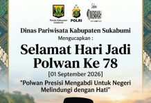Dinas Pariwisata Kabupaten Sukabumi Mengucapkan Selamat Hari Polwan Ke 78