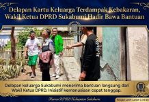 Delapan Kepala Keluarga di Cikahuripan Kadudampit Terdampak Kebakaran, Wakil Ketua DPRD Sukabumi Hadir Bawa Bantuan