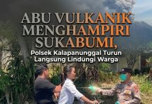 Abu Vulkanik Menghampiri Sukabumi, Polsek Kalapanunggal Turun Langsung Lindungi Warga