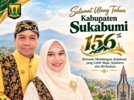 Keluarga Besar Disbudpora Kabupaten Sukabumi Mengucapkan Selamat HUT Kabupaten Sukabumi Ke 156