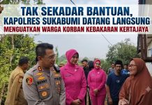 Tak Sekadar Bantuan, Kapolres Sukabumi Datang Langsung Menguatkan Warga Korban Kebakaran Kertajaya