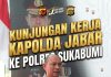 Kapolda Jabar Kunjungi Polres Sukabumi, Tekankan Penguatan Soliditas dan Pelayanan kepada Masyarakat