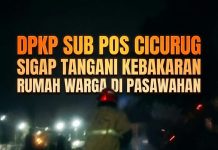 DPKP Sub Pos Cicurug Sigap Tangani Kebakaran Rumah Warga di Pasawahan