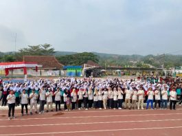 SMPN 1 Jampangtengah Gelar Senam Anak Indonesia Hebat Sarana Bentuk Karakter