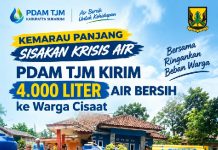 Kemarau Panjang Sisakan Krisis Air, PDAM TJM Kirim 4.000 Liter Air Bersih ke Warga Cisaat