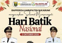 BAPPERIDA Kabupaten Sukabumi Mengucapkan Selamat Hari Batik Nasional