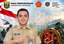 Dinas Perhubungan Kabupaten Sukabumi Turut Mengambil Bagian pada Hari Ulang Tahun ke-81 TNI