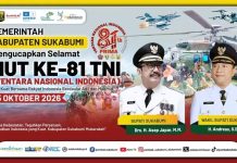 Pemkab Sukabumi Mengucapkan Selamat Hari Ulang Tahun Ke-81 TNI