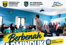 Berbenah Adminduk Tanpa Biaya, Pemdes Pasawahan Gandeng UPT Disdukcapil Cicurug Layani Warga