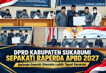 DPRD Kabupaten Sukabumi Sepakati Raperda APBD 2027, Belanja Daerah Diminta Lebih Tepat Sasaran