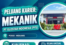 Disnakertrans Melalui PT Glostar Indonesia Buka Lowongan Mekanik, Pendaftaran Hanya Tiga Hari!