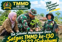 Tak Sekadar Membangun Desa, Satgas TMMD ke-130 Kodim 0622/Sukabumi Tanam Harapan Lewat Program Ketahanan Pangan