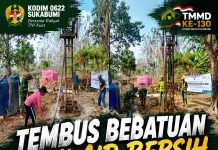 Tembus Bebatuan Demi Air Bersih, Sumur Bor TMMD ke-130 Kodim 0622/Sukabumi Capai Kedalaman 40 Meter