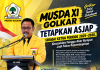 Musda XI Golkar Tetapkan Asjap sebagai Ketua Periode 2025–2030, Konsolidasi hingga Akar Rumput Jadi Fokus Kepemimpinan