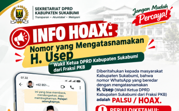 Waspada Penipuan! Nomer WhatsApp Palsu Catut Nama H. Usep, Sekertaeiat DPRD Sukabumi Ingatkan Masyarakat